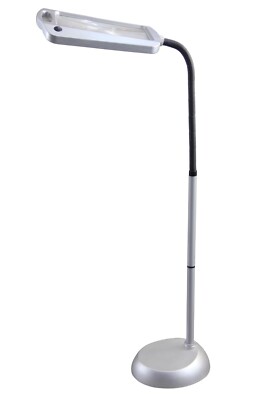 daylight24 402039-05 Full Page 8 x 10 Inch Magnifier LED Illuminated Floor Lamp