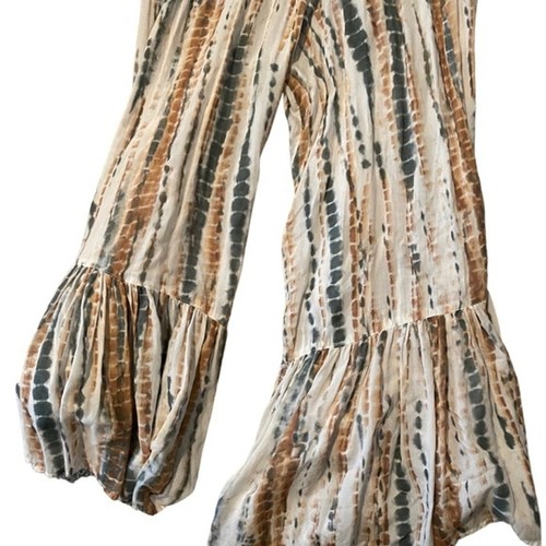 Free People strapless multicolored cream green brown romper playsuit jumper - Picture 5 of 9