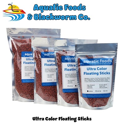 Ultra Color Floating Sticks 1/8'' - 1/4'' for Tropicals & Pond Fish - WL