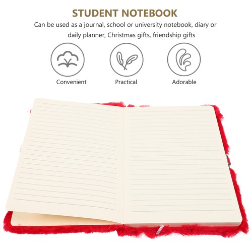 Student Diary Travel Child Furry Journal for Women Fluffy Notebook - Picture 11 of 12