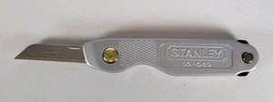 STANLEY USA Box Cutter Squeeze Lock Knife 10-049 Removeable Blade Vintage