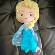 Disney Frozen Elsa Plush Stuffed Doll Blue Dress Cape Small 8 2017