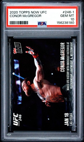 PSA 10  2020 Topps Now Conor McGregor Makes History At UFC 246"🇮🇪 PSA 10