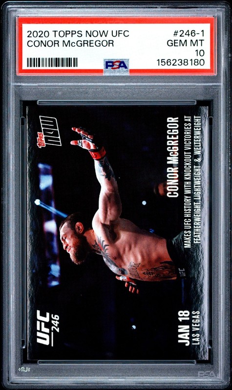 PSA 10 2020 Topps Now Conor McGregor Makes History At UFC 246"🇮🇪 PSA 10