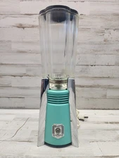1930's Waring Rocket Blender Model No. FC2 Tested & Working -Teal - Pyrex