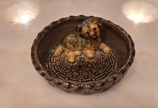 Wade Whimsies Vintage Antique 'Dogs Puppies' Alsatian Puppy In Basket