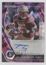 2021 Panini Prizm Draft Picks Purple Ice 60/99 Tamorrion Terry Auto 1d0h