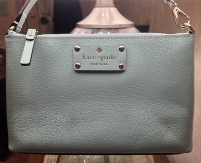 Kate Spade New York Linet Wellesley wristlet / small clutch ''Robin's  Egg Blue''