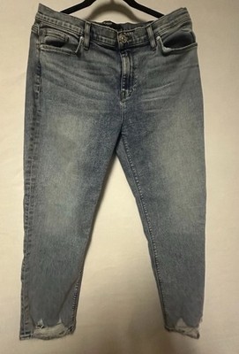 Hudson Nico Jeans NWT 33 Superstar $195 Mid Rise Straight Distressed Ankle #900