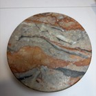 Vintage Onyx Marble Stone Ashtray Polished Solid Stone 5” Heavy Catchall — photo 3
