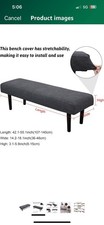 Stretch Bench Covers Seat Protectors Light Grey