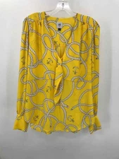 Pre-Owned Cabi Yellow Size Medium Long Sleeve Blouse