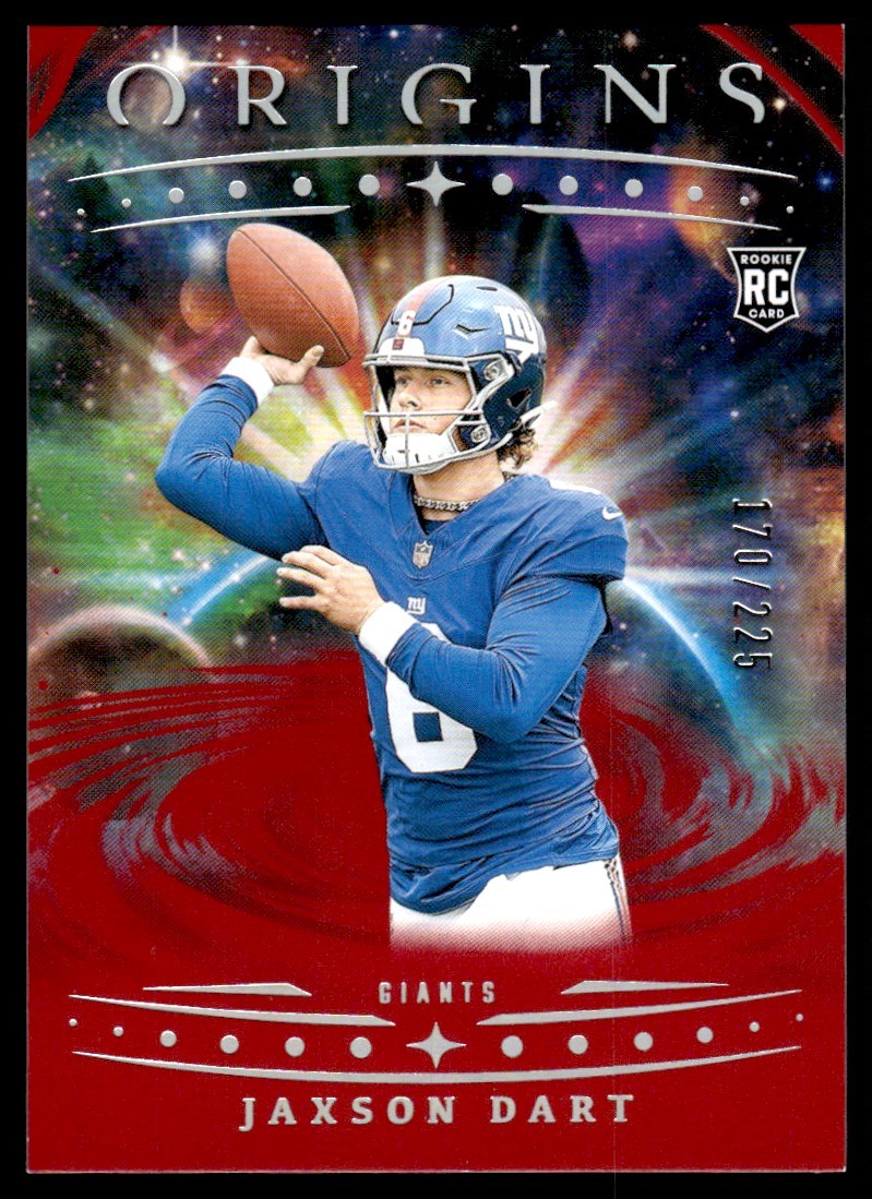 2025 Panini Origins Red Jaxson Dart Rookie 170/225 New York Giants #145