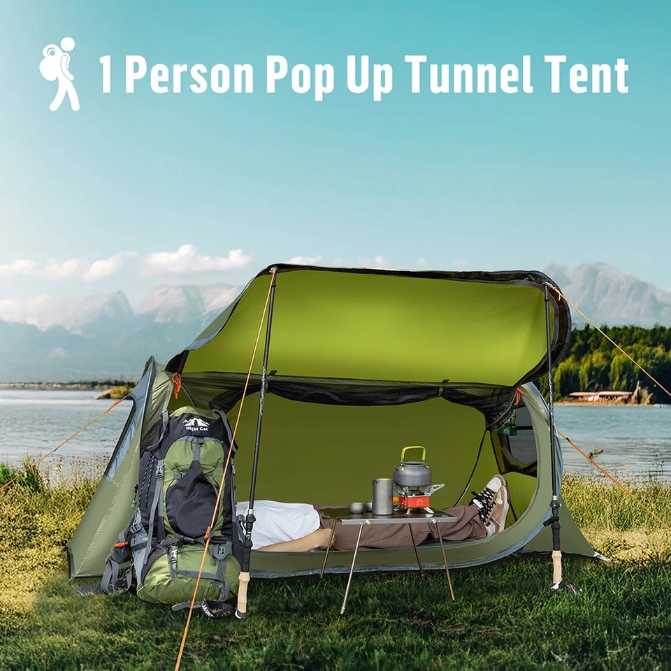 Tienda instantánea emergente de configuración de 3 segundos - portátil impermeable para festivales y viajes Foto 4 de 4