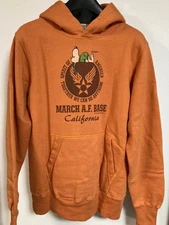 Buzz Rickson's x Peanuts Snoopy Orange Sweat Hoodie BR69 MARCH A.F. BASE