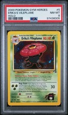 PSA 8 NM-MT Pokemon Erika's Vileplume 5/132 Holo Gym Heroes Unlimited 2000 🔥 on eBay