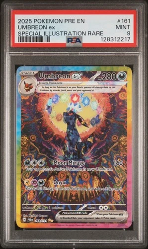 2025 Pokemon Prismatic Evolutions Umbreon Ex #161 MINT PSA 9 Special Illus. Rare