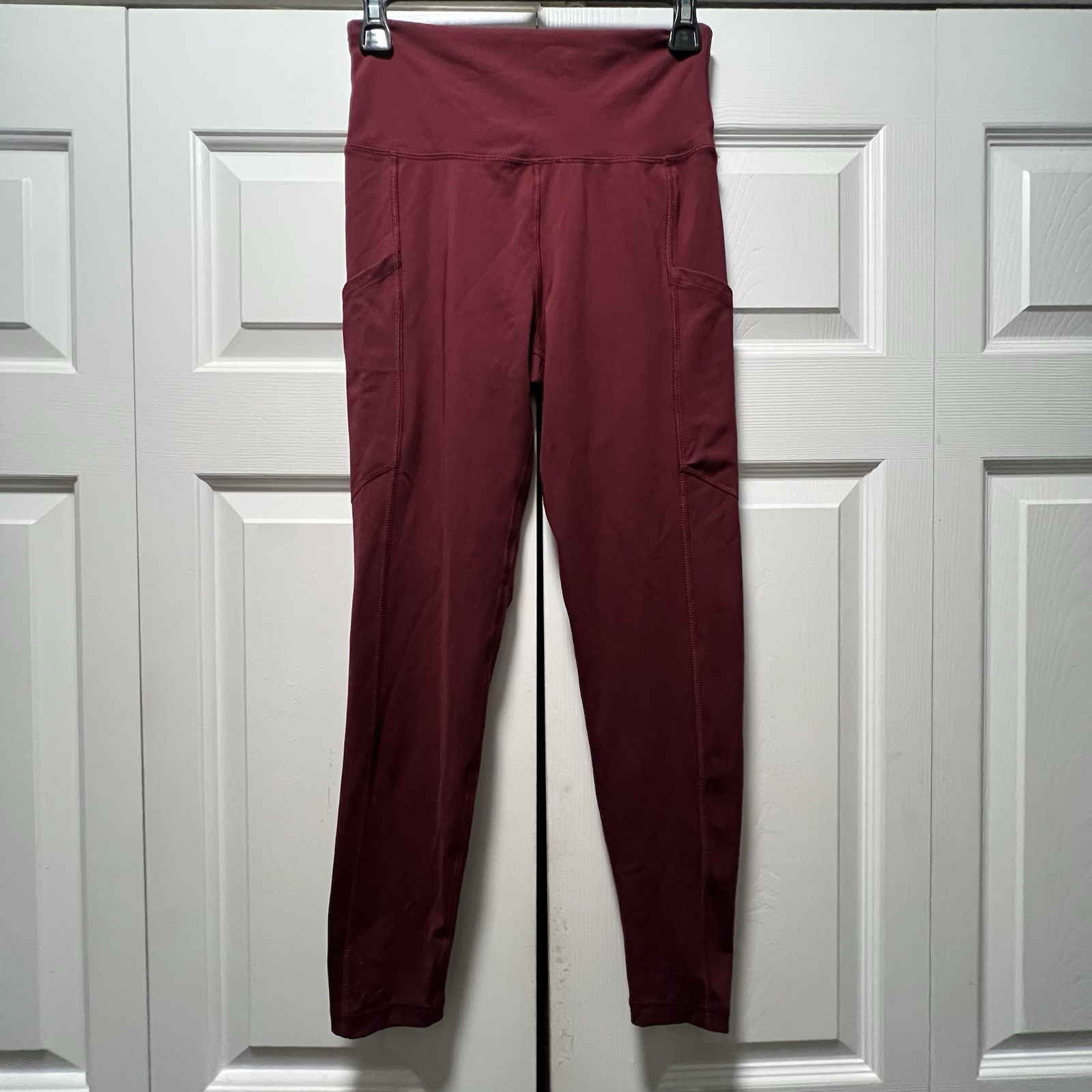 American Eagle Leggings The Everything Pocket Women's Size Medium Regular Maroon