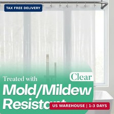 Clear Shower Curtain Liner with 3 Magnets, 72X72 Premium Flexible Sturdy Plastic