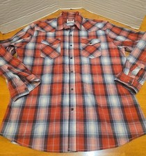 Wrangler Long Sleeve Button Down Shirt Men's XL Western Cowboy TX Retro
