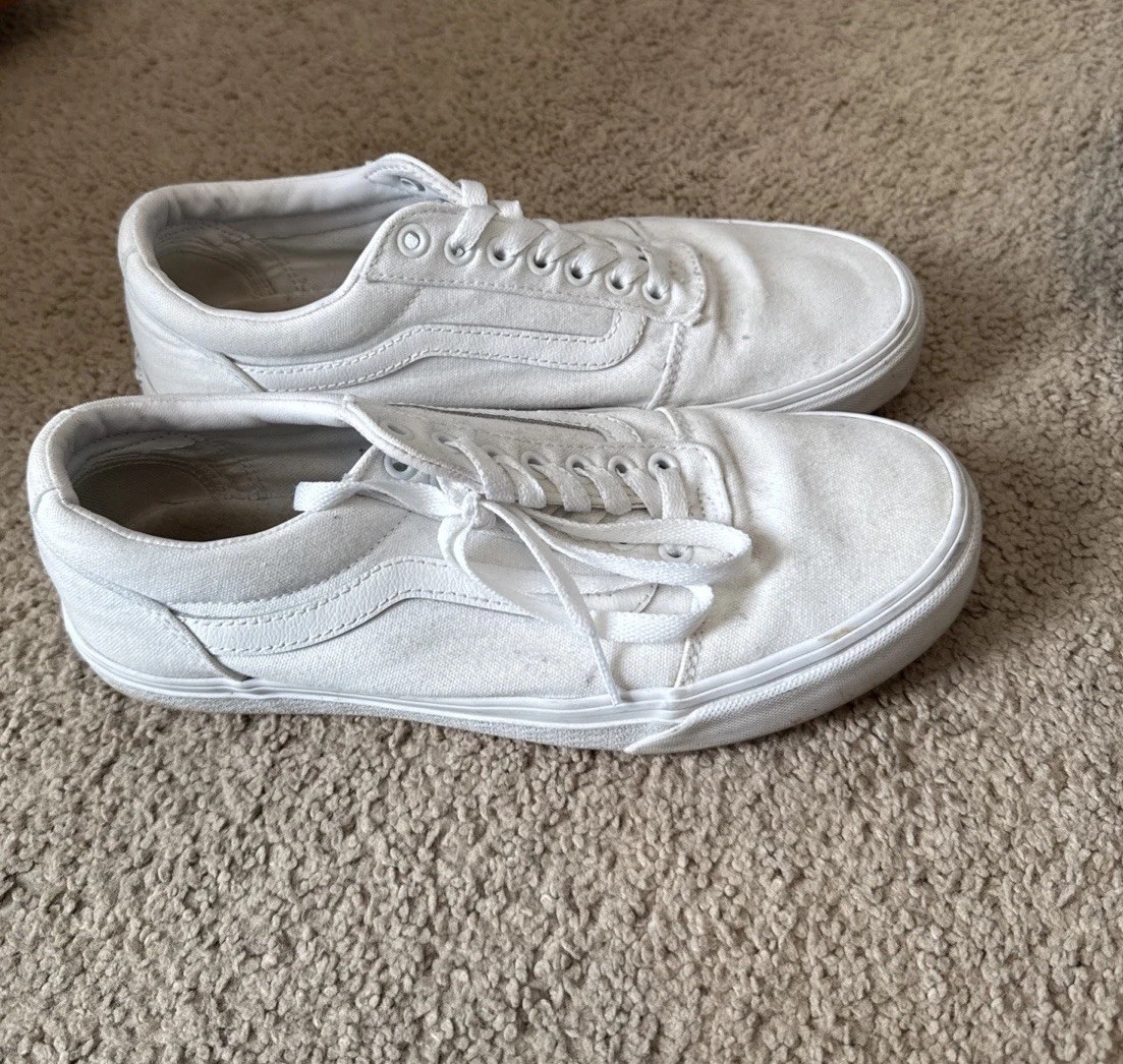 Men’s White Vans Size 8.5