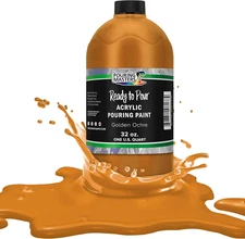 Pouring Masters Golden Ochre Ready to Pour Acrylic Pouring Paint - Premium 32-Ou