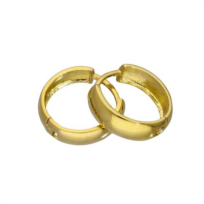 Huggie Creolen 9 kt Gold 14 mm aufklappbar Huggies Creolen Ohrringe