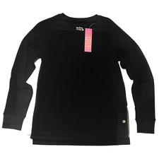 Lilly Pulitzer S Luxletic Beach Comber Pullover Sweatshirt Zipper Tunic Top Blck