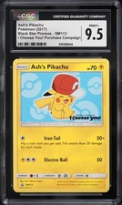CGC 9.5 Ash's Pikachu I Choose You! Promo 2017 Pokemon Card #SM113 on eBay