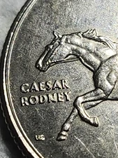 Spitting Horse ~ 1999 P Delaware Quarter 25c ~ Variety/Error