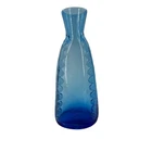 Blenko Blue Glass Vase #932 Azure 1993 With Ruffled Design