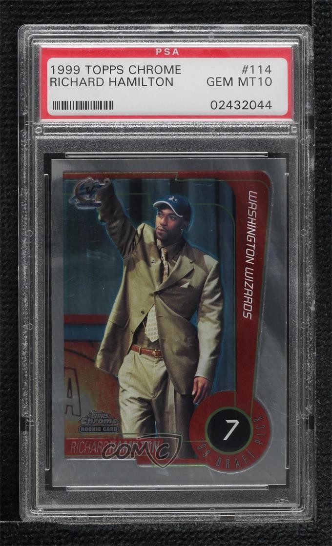 1999-00 Topps Chrome '99 Draft Pick Richard Hamilton PSA 10 GEM MT Rookie RC h8b