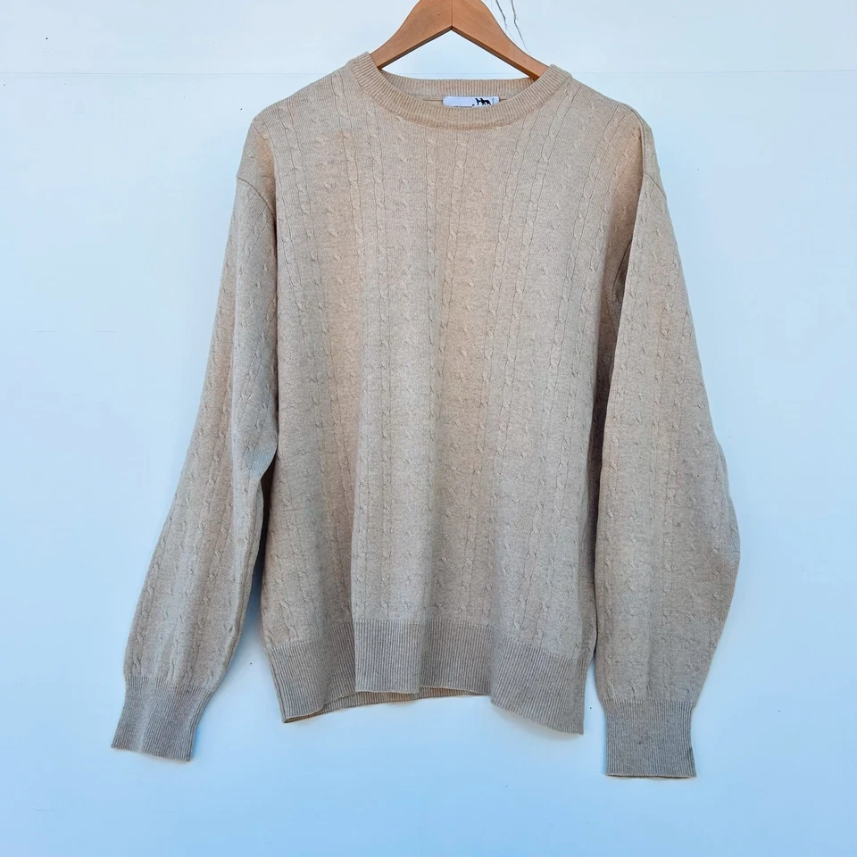 Suéter I Levrieri Para Hombre Italiano Cachemira Seda Beige Crema Desnudo Tostado Mediano Foto 2 de 4