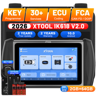 XTOOL IK618 V2.0 Car Key Programmer Full Diagnostic Scanner Tool Bidirectional