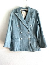 NEW Polo Ralph Lauren Women's Size 12 Double-Breasted Chambray Blazer NWT 698