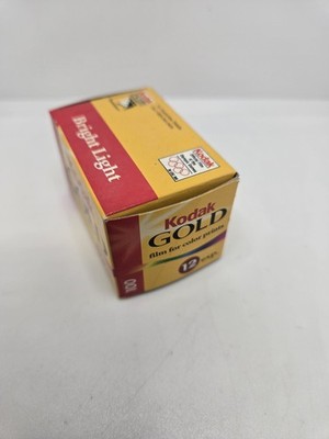 Kodak Gold 100 35mm Film 12 EXP Sealed Exp 2001 Colorsharp Iso 21