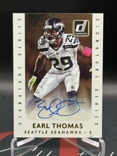 2015 Donruss Signature Series Auto #DSS-ET Earl Thomas Seahawks SB & PB Champ