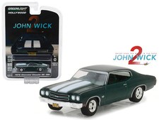 1/64 GREENLIGHT HOLLYWOOD JOHN WICK 2 1970 CHEVROLET CHEVELLE SS 396 GREEN - NEW