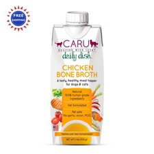 CARU Daily Dish Chicken Broth Meal Topper for Dogs and Cats - 1.1 lbs 18.18 per gallon