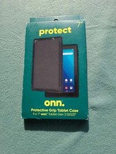 Onn Protective Grip Tablet Case 7" Gen 3 2022 Clear Plastic Shock Absorbing