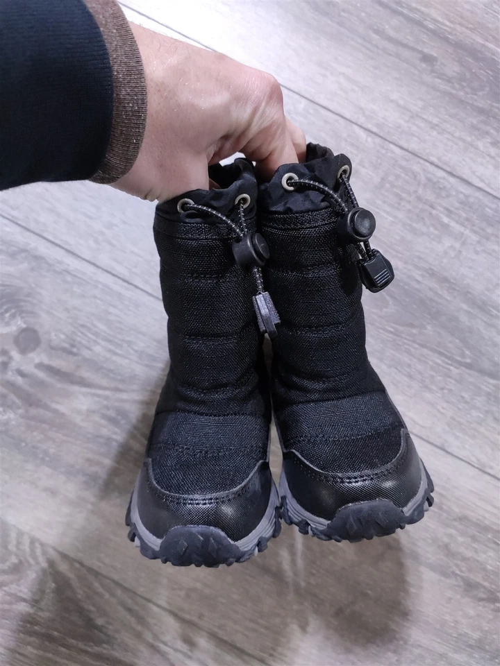 Lands End Boots Toddler Boys Girls Size 7 Black Snow Day Shoes Kids - Image 3 of 4