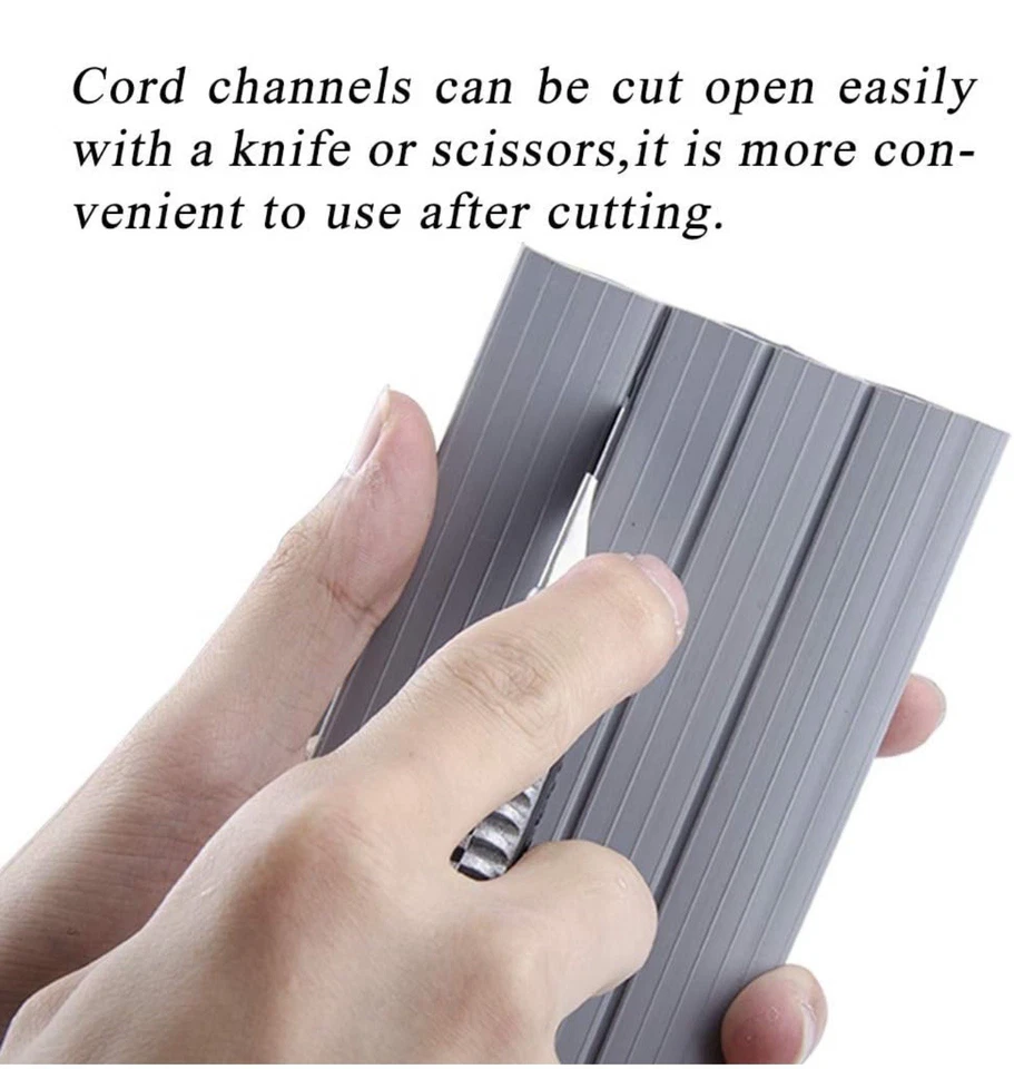 Cubierta de cable de 10 pies protectora de cable de alta resistencia 3 canales contiene cables y cables Foto 3 de 4