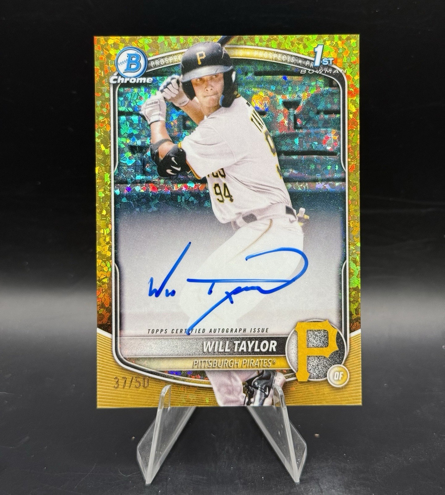 2025 Bowman Chrome CPA-WT Will Taylor Gold Mini Diamond Auto /50 1st