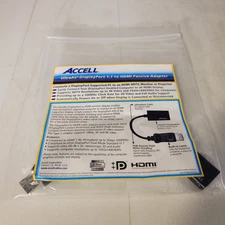 Accell B086B-004B Accell UltraAV DisplayPort 1.1 to HDMI 1.4 Passive Adapter