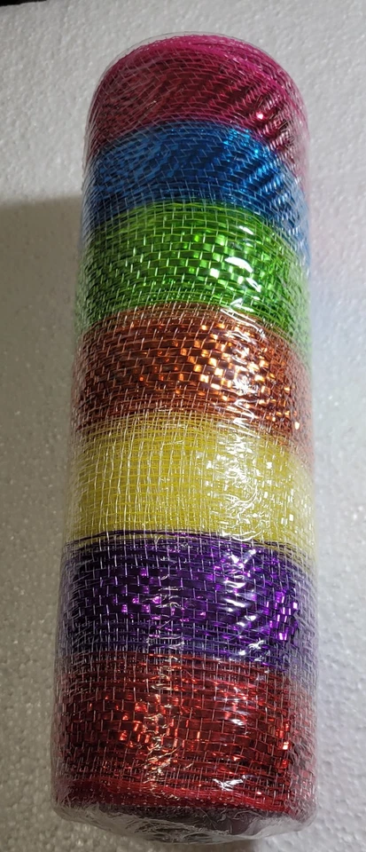 Holiday - Pride Crafts Deco Mesh 10 Inch X 10 Yards-Rainbow/Holiday Themed/Decor - Image 3 of 3