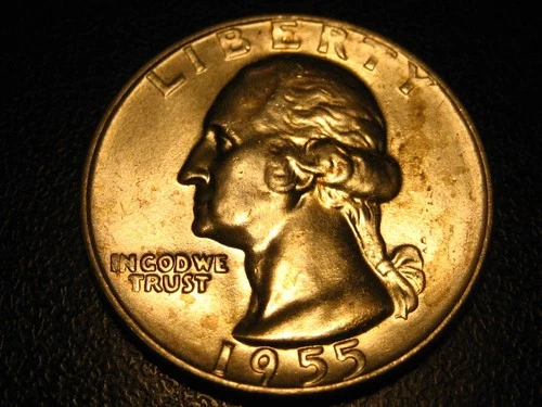 1955-D 90% Silver Washington Head Quarter BU  ^^^^^