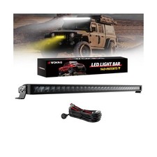 4WDKING Dual Color Slim LED Light Bar 32 Inch Fog Lights Offroad Trucks S6-32
