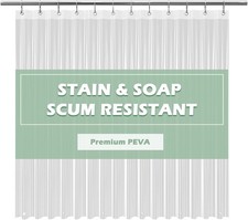 Clear Shower Curtain Liner Heavy Duty PEVA Waterproof with 72''x72" New