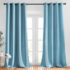 NICETOWN Blackout Living Room Curtains 52"W x 90"L Pack of 2 , Teal Blue