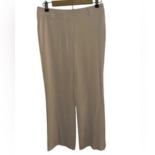 ST JOHN COLLECTION 100 Silk Straight Wide Leg Dress Pants MSRP 1195